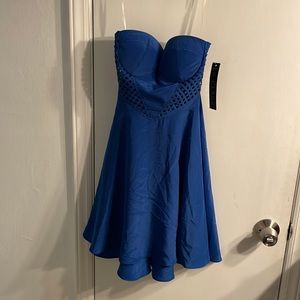 Strapless fit and flare dress